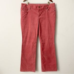 J. Crew Pink Corduroy Favorite Fit Pants Size 16 NWT